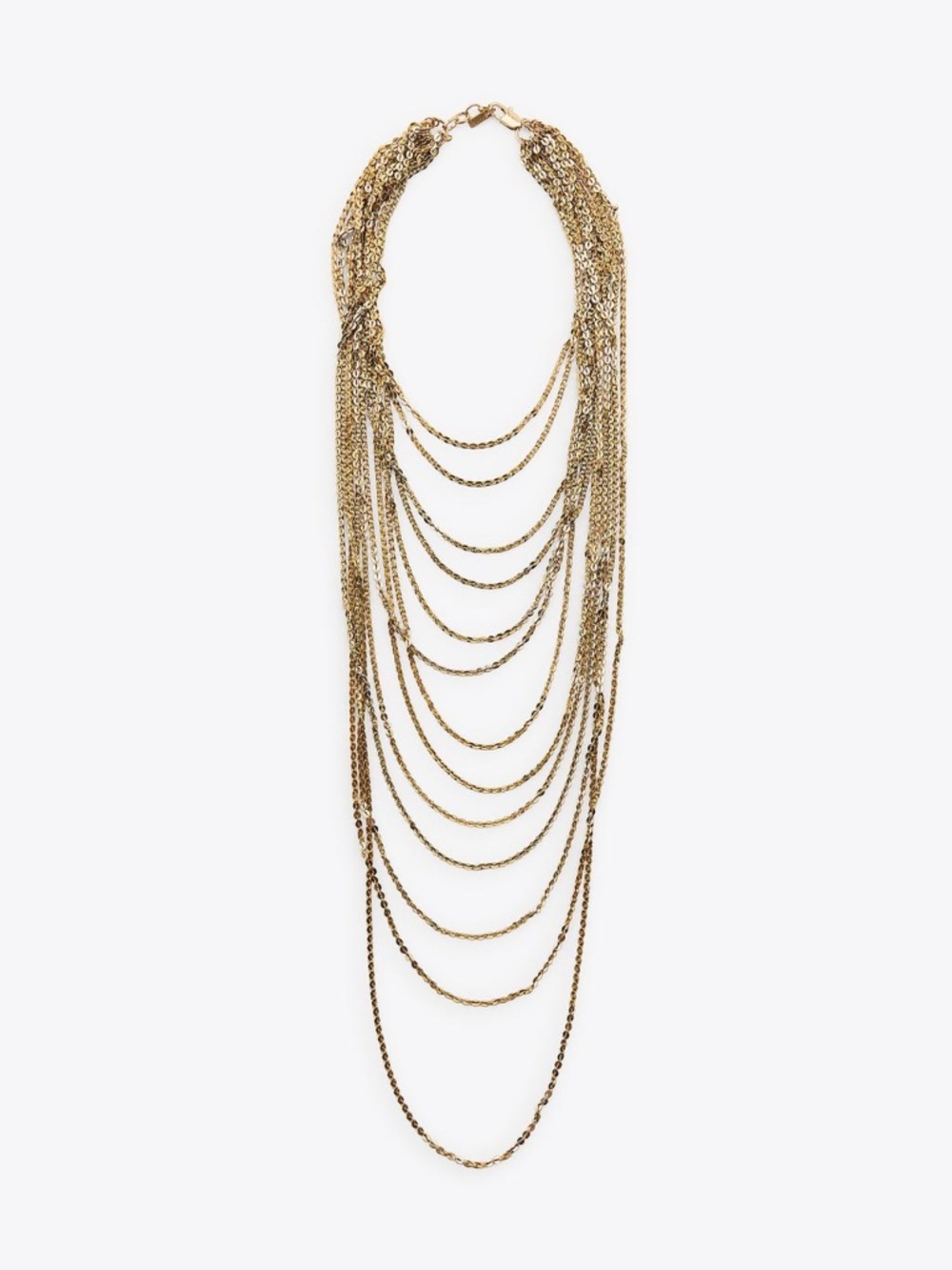 NWT Zara Multi-Chain Layered Necklace - Picture 2 of 8